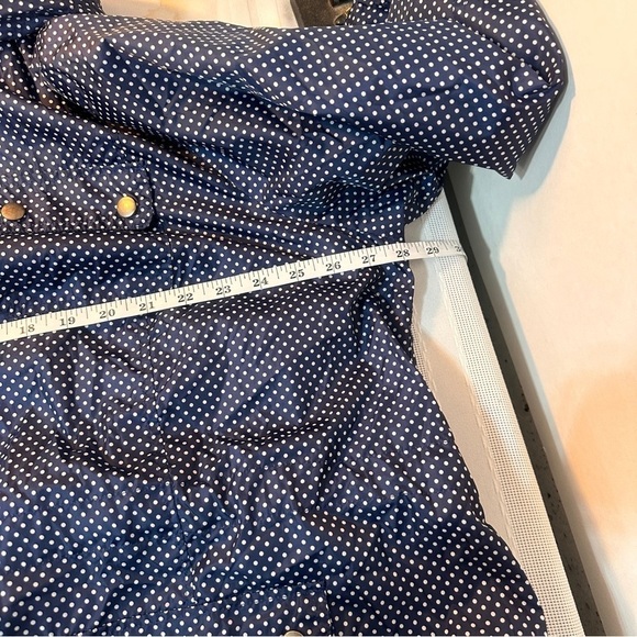 Women’s plus size jacket lightweight polka dot navy blue white size 3X pockets - Picture 7 of 9